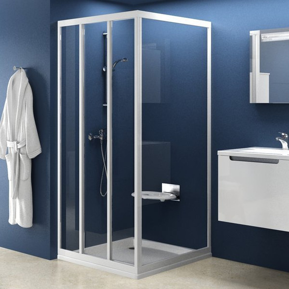 Душевое ограждение Ravak Supernova ASDP3+APSS 90х80 см, белый/прозрачное - фото 4