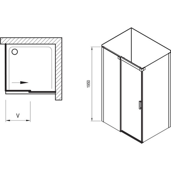Душевое ограждение Ravak Matrix MSDPS 100х80 см 0WLA4100Z1 L белый/прозрачное - фото 15