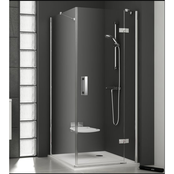 Душевое ограждение Ravak SmartLine SMSD2+SMPS 120х100 см R, хром/прозрачное - фото 