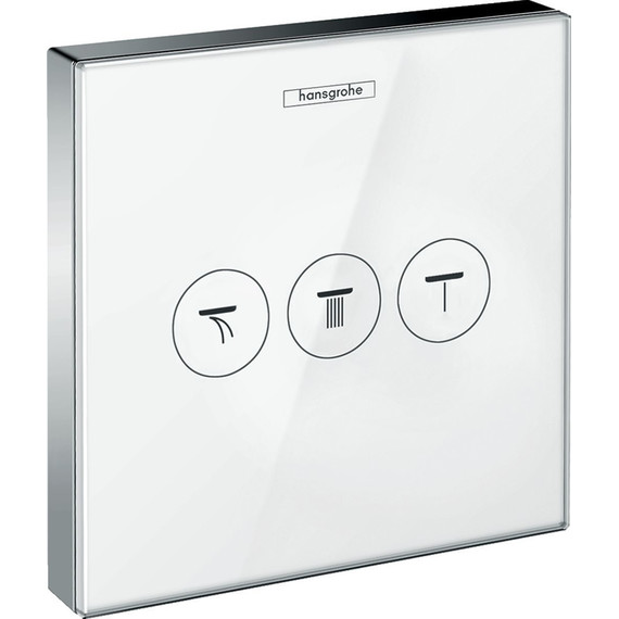 Переключатель потоков на три потребителя Hansgrohe Shower Select 15736400, белый/хром - фото 