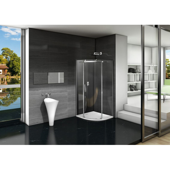 Душевое ограждение Bas Galaxy R-90-C-CH 90х90 см, хром/прозрачное - фото 2