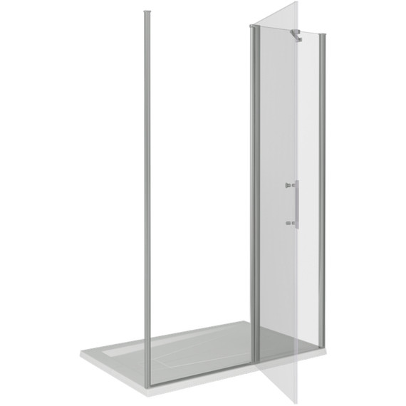 Душевая дверь Bas Mokka WTW-140-C-WE 140 см алюминий/прозрачное - фото 7