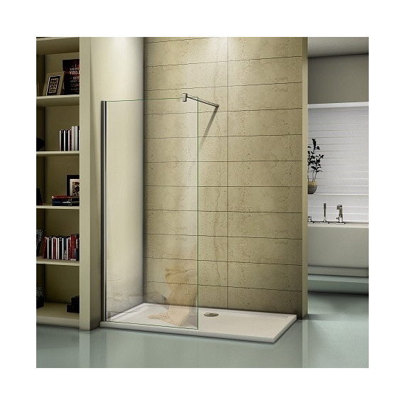 Душевая перегородка Bas Walk In SP-140-C-CH 140 см хром/прозрачное - фото 