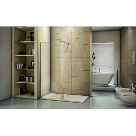 Душевая перегородка Bas Walk In SP-120-C-B 120 см чёрный/прозрачное - фото 2