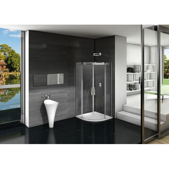 Душевое ограждение Bas Galaxy R-TD-100-C-CH 100х100 см, хром/прозрачное - фото 2