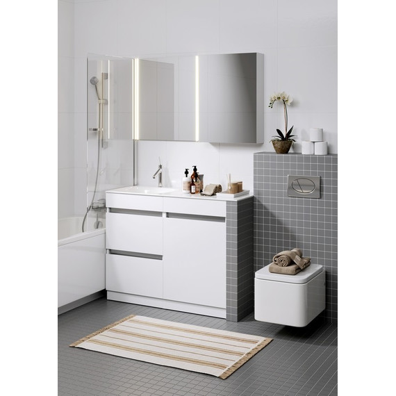 Тумба напольная с раковиной-столешницей Aqwella Forma 115 см FOR01052 R, 2 ящика - фото 8