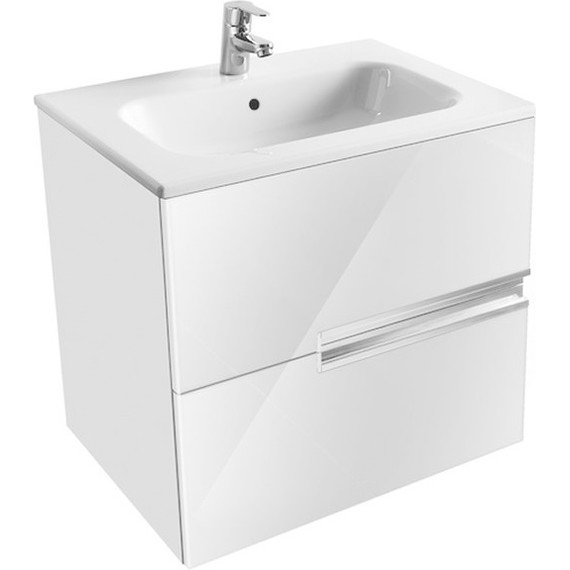 Тумба подвесная с раковиной Roca Victoria NORD Ice 60 см ZRU9302730, белый - фото 