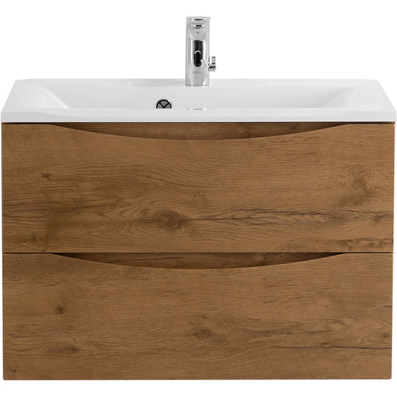 Тумба подвесная с раковиной BelBagno MARINO-650-2C-SO-RN-P 65 см, Rovere Nature - фото 