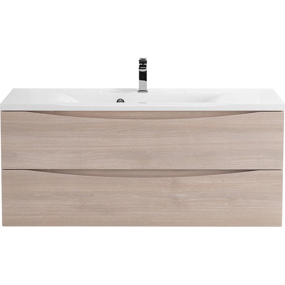 Тумба подвесная с раковиной BelBagno MARINO-1200-2C-SO-RG-P 120 см, Rovere Grigio - фото 