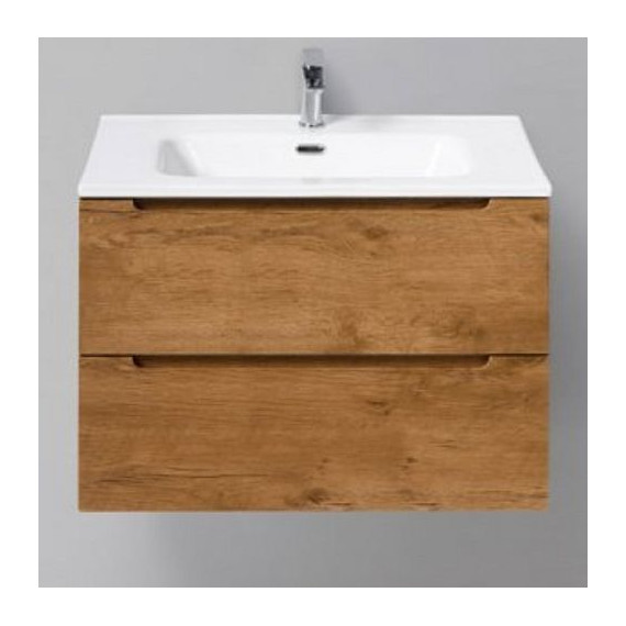 Тумба подвесная с раковиной BelBagno ETNA-700-2C-SO-RN-P 70 см, Rovere Nature, Цвет фасада: Rovere Nature - фото 