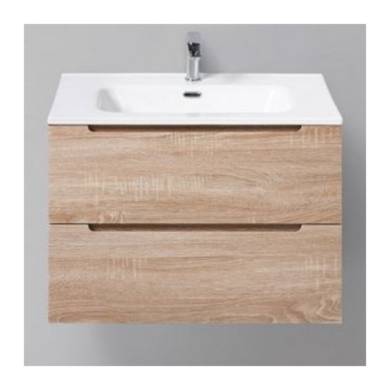 Тумба подвесная с раковиной BelBagno ETNA-700-2C-SO-WO-P 70 см, Rovere Bianco, Цвет фасада: Rovere Bianco - фото 