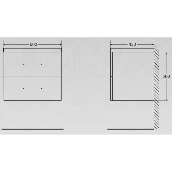 Тумба подвесная с раковиной BelBagno AURORA-600-2C-SO-RNN 60 см, Rovere Nebrasca Nature, Цвет фасада: Rovere Nebrasca Nature - фото 6