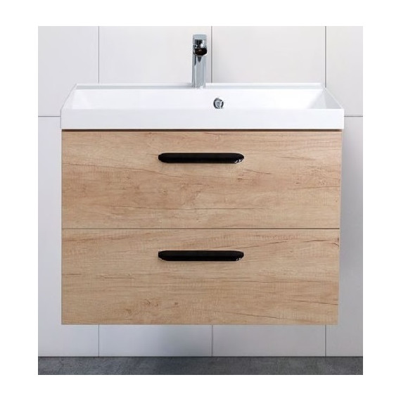 Тумба подвесная с раковиной BelBagno AURORA-600-2C-SO-RNN 60 см, Rovere Nebrasca Nature, Цвет фасада: Rovere Nebrasca Nature - фото 4