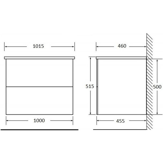 Тумба подвесная с раковиной BelBagno ETNA-1000-2C-SO-WO-P 100 см, Rovere Bianco, Цвет фасада: Rovere Bianco - фото 4
