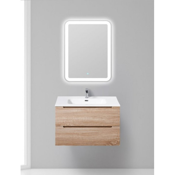 Тумба подвесная с раковиной BelBagno ETNA-800-2C-SO-WO-P 80 см, Rovere Bianco, Цвет фасада: Rovere Bianco - фото 2