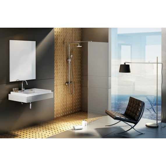 Душевая перегородка Ravak Walk-In Wall 90 см GW9W70300Z1 чёрный/прозрачное - фото 2