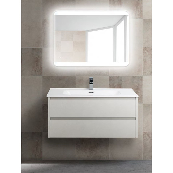 Тумба подвесная с раковиной BelBagno KRAFT-1000-2C-SO-BO 100 см, Bianco Opaco - фото 2