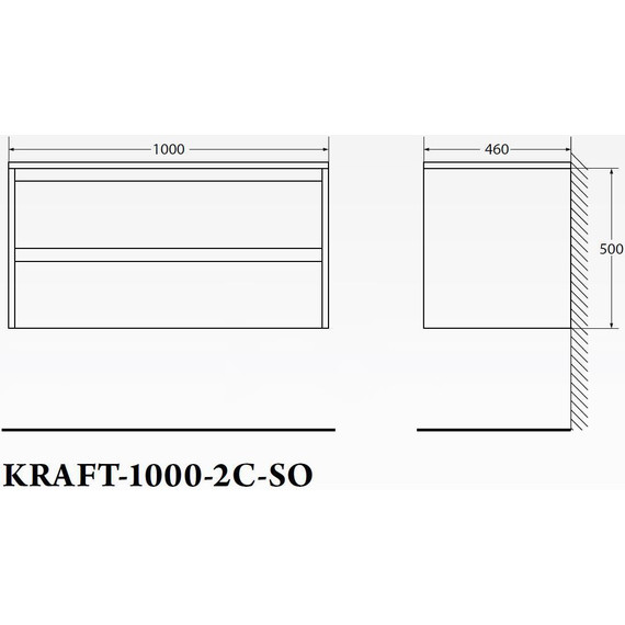 Тумба подвесная с раковиной BelBagno KRAFT-1000-2C-SO-PP 100 см, Pino Pasadena - фото 5