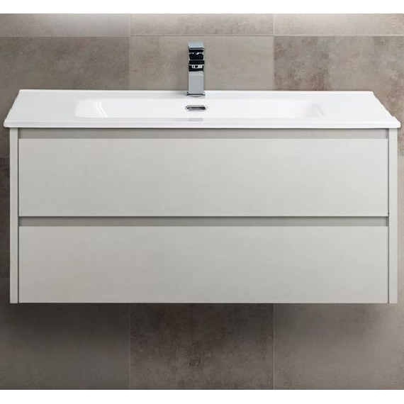 Тумба подвесная с раковиной BelBagno KRAFT-1000-2C-SO-BO 100 см, Bianco Opaco - фото 