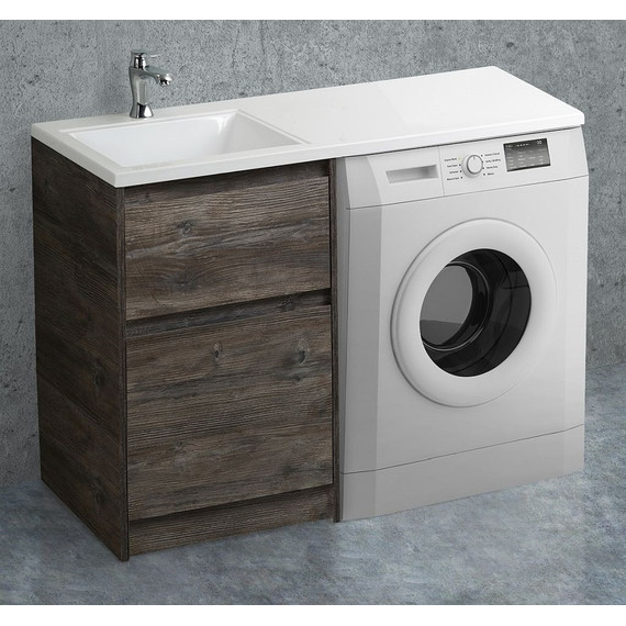 Тумба напольная с раковиной-столешницей BelBagno KRAFT-LVD-580/1200-2C-PIA-PP 120 см L, Pino Pasadena - фото 