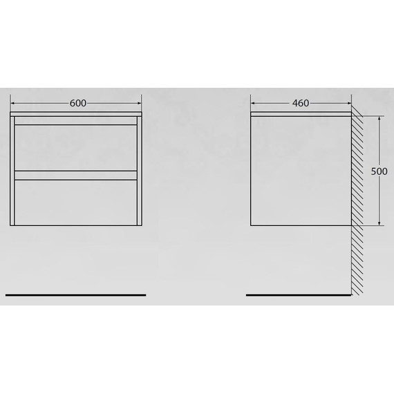 Тумба подвесная с раковиной BelBagno KRAFT-600-2C-SO-PP 60 см, Pino Pasadena, Цвет фасада: Pino Pasadena - фото 4