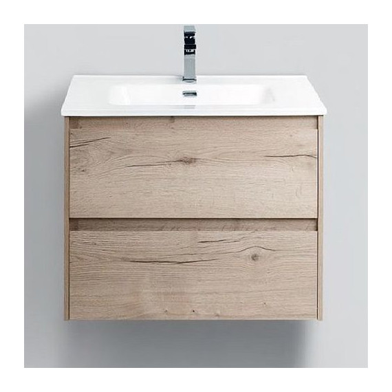 Тумба подвесная с раковиной BelBagno KRAFT-600-2C-SO-RGB 60 см, Rovere Galifax Bianco, Цвет фасада: Rovere Galifax Bianco - фото 