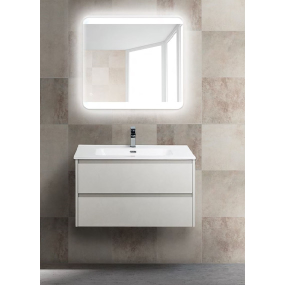 Тумба подвесная с раковиной BelBagno KRAFT-800-2C-SO-BO 80 см, Bianco Opaco - фото 2