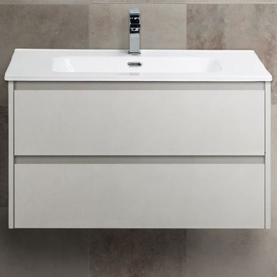 Тумба подвесная с раковиной BelBagno KRAFT-800-2C-SO-BO 80 см, Bianco Opaco - фото 