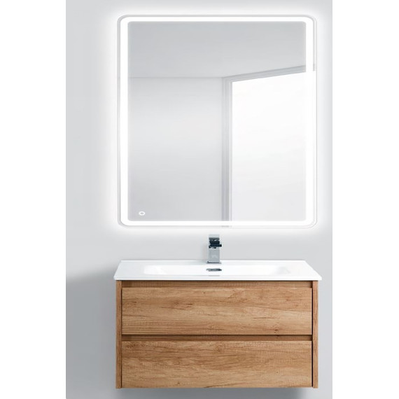 Тумба подвесная с раковиной BelBagno KRAFT-900-2C-SO-RNN 90 см, Rovere Nebrasca Nature - фото 2