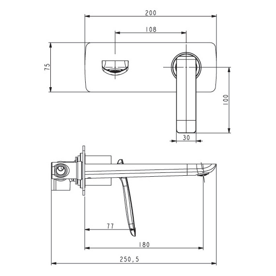 Смеситель для раковины настенный Timo Helmi 4071/00-16SM, хром/белый - фото 3