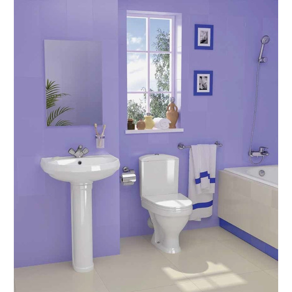 Унитаз-компакт Santeri Вест 1.P201.8.S00.00B.F с крышкой полипропилен - фото 2