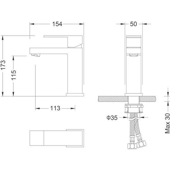 Смеситель для раковины Timo Selene 2061/17F, золото - фото 3