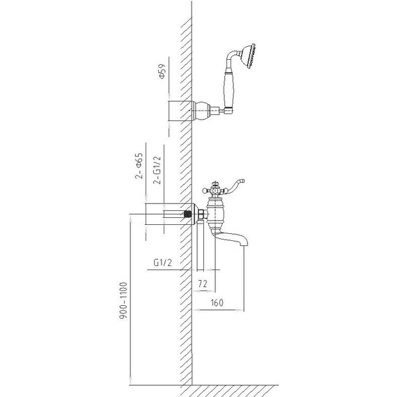 Смеситель для ванны Timo Lina 7034/00Y - фото 3