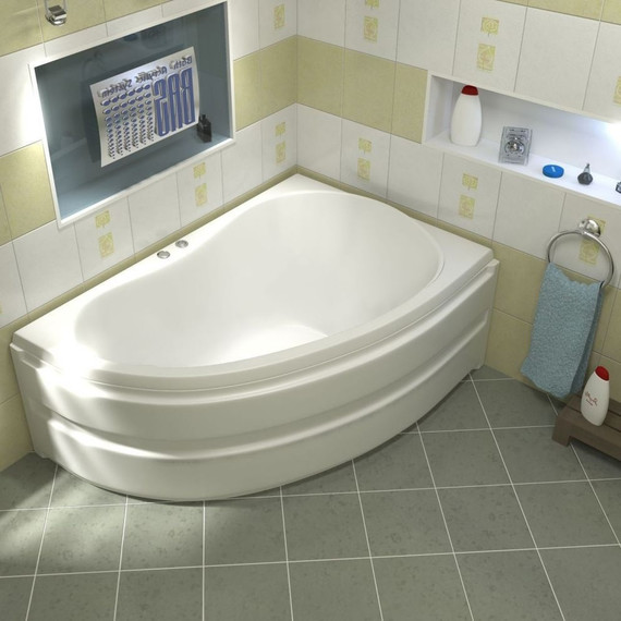 Ванна акриловая Bas Алегра 150x90 см R (на усиленном каркасе) - фото 5