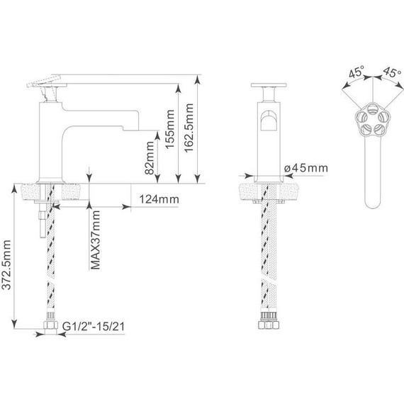 Смеситель для раковины BelBagno Roso ROS-LVM-CRM - фото 5