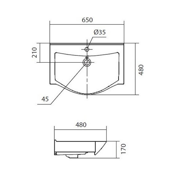 Тумба подвесная с раковиной Акватон Беверли 65 см 1A2353K0BV010, белый - фото 11