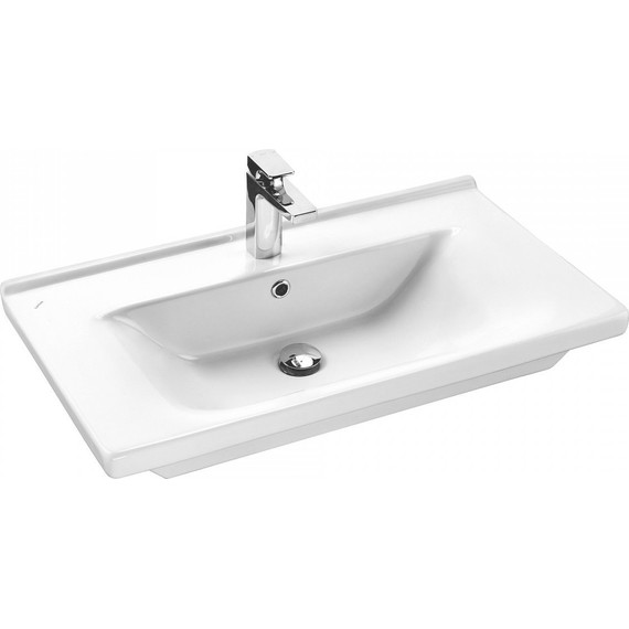 Тумба подвесная с раковиной Акватон Капри 80 см 1A2302K1KP010, белый - фото 9