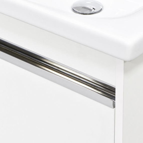 Тумба подвесная с раковиной Акватон Капри 60 см 1A2301K1KP010, белый - фото 7