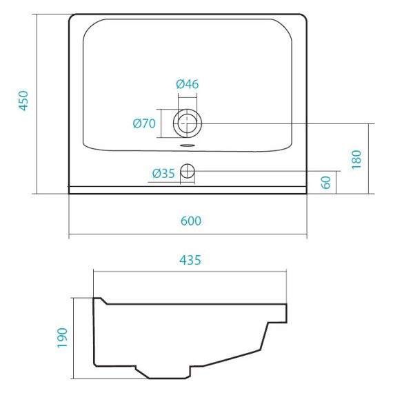 Тумба подвесная с раковиной Акватон Капри 60 см 1A2301K1KPDB0, белый/таксония темная - фото 9
