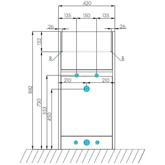 Тумба напольная с раковиной-столешницей Акватон Лондри 105 см 1A2360K1LH010 (раковина справа) - фото 11