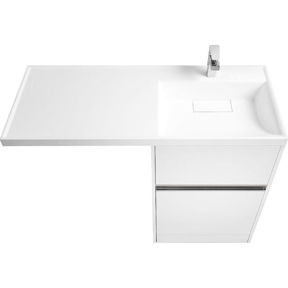 Тумба напольная с раковиной-столешницей Акватон Лондри 120 см 1A2359K0LH010 (раковина справа) - фото 5