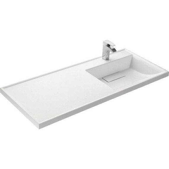 Тумба напольная с раковиной-столешницей Акватон Лондри 120 см 1A2359K0LH010 (раковина справа) - фото 7