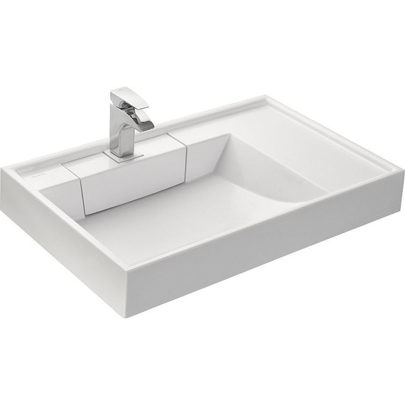 Тумба напольная с раковиной-столешницей Акватон Лондри 80 см 1A2361K0LH010, белый - фото 7