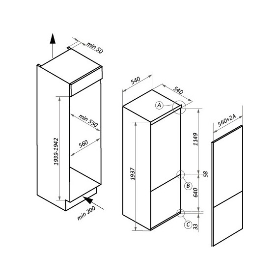 Встраиваемый двухкамерный холодильник Maunfeld MBF193NFFW - фото 14