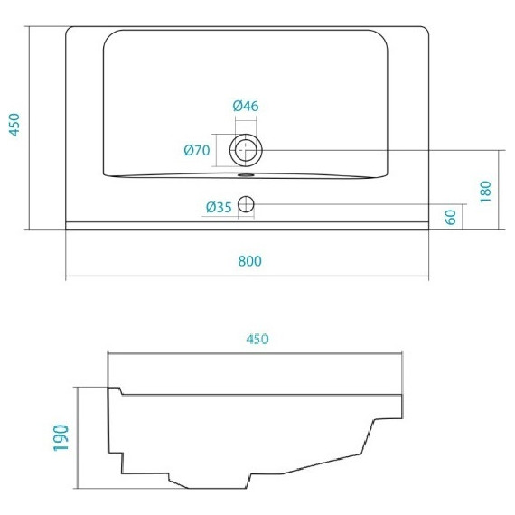 Тумба подвесная с раковиной Акватон Стоун 80 см 1A2282K1SX010, белый - фото 9