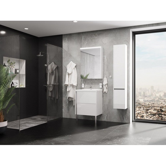 Зеркало-шкаф Акватон Стоун 60 см 1A231502SX010, белый - фото 9