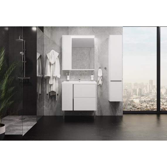 Зеркало-шкаф Акватон Стоун 80 см 1A228302SX010, белый - фото 6