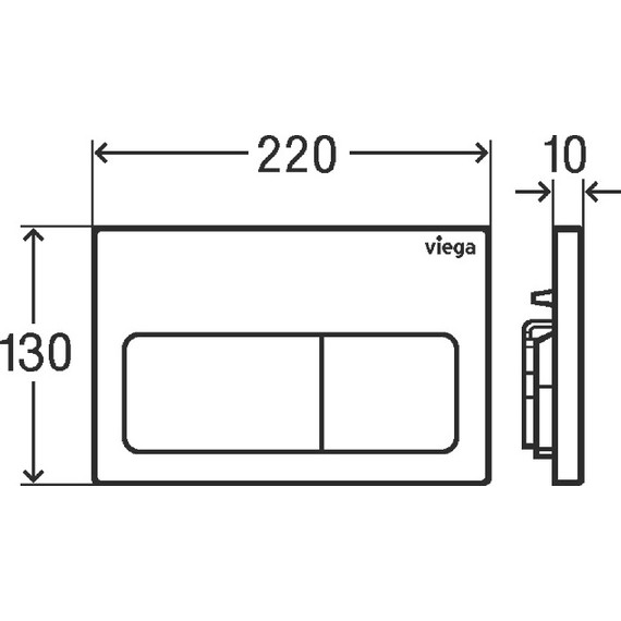 Инсталляция для подвесного унитаза Viega Prevista Dry 792824 (кнопка Life 5) - фото 6