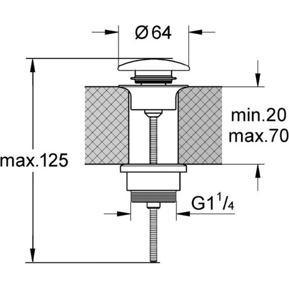 Донный клапан Kerasan Nolita 923301, белый глянцевый - фото 2
