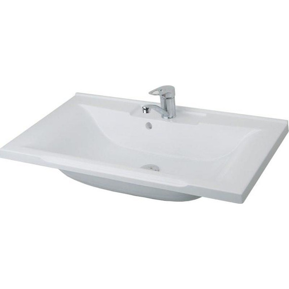 Тумба подвесная с раковиной Акватон Диор 80 см 1A167801DR010, белый - фото 6